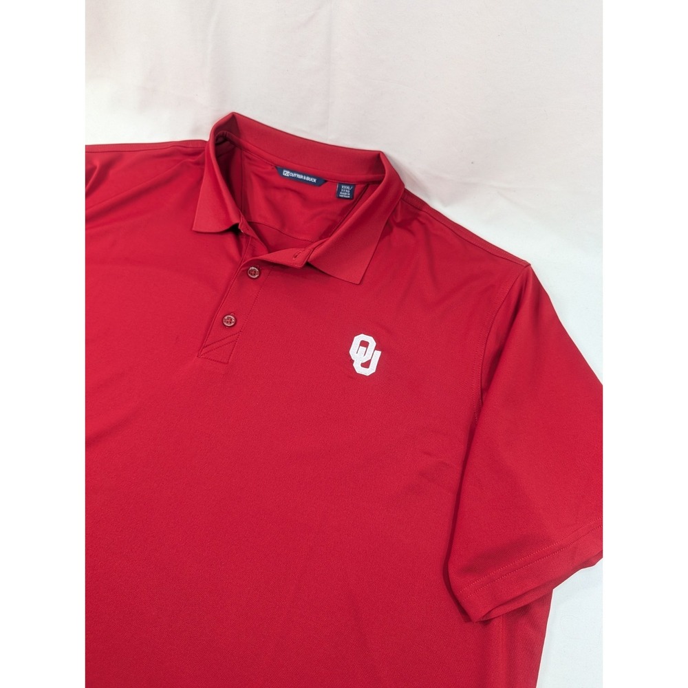 Cutter & Buck Men's Big 3XL Maroon Performance Pullover Golf Polo Red Sooners